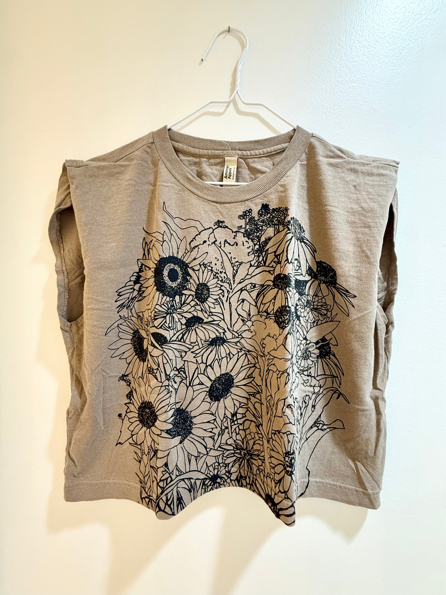 Handprinted Botanical Summer Crop Top - Sustainable Cotton