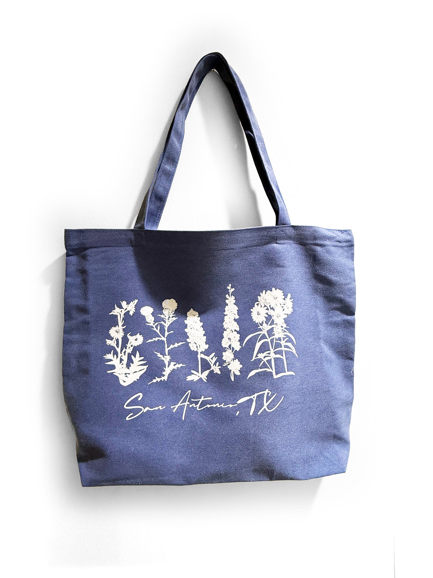 Handprinted San Antonio Wildflowers Tote Bag | Durable Cotton