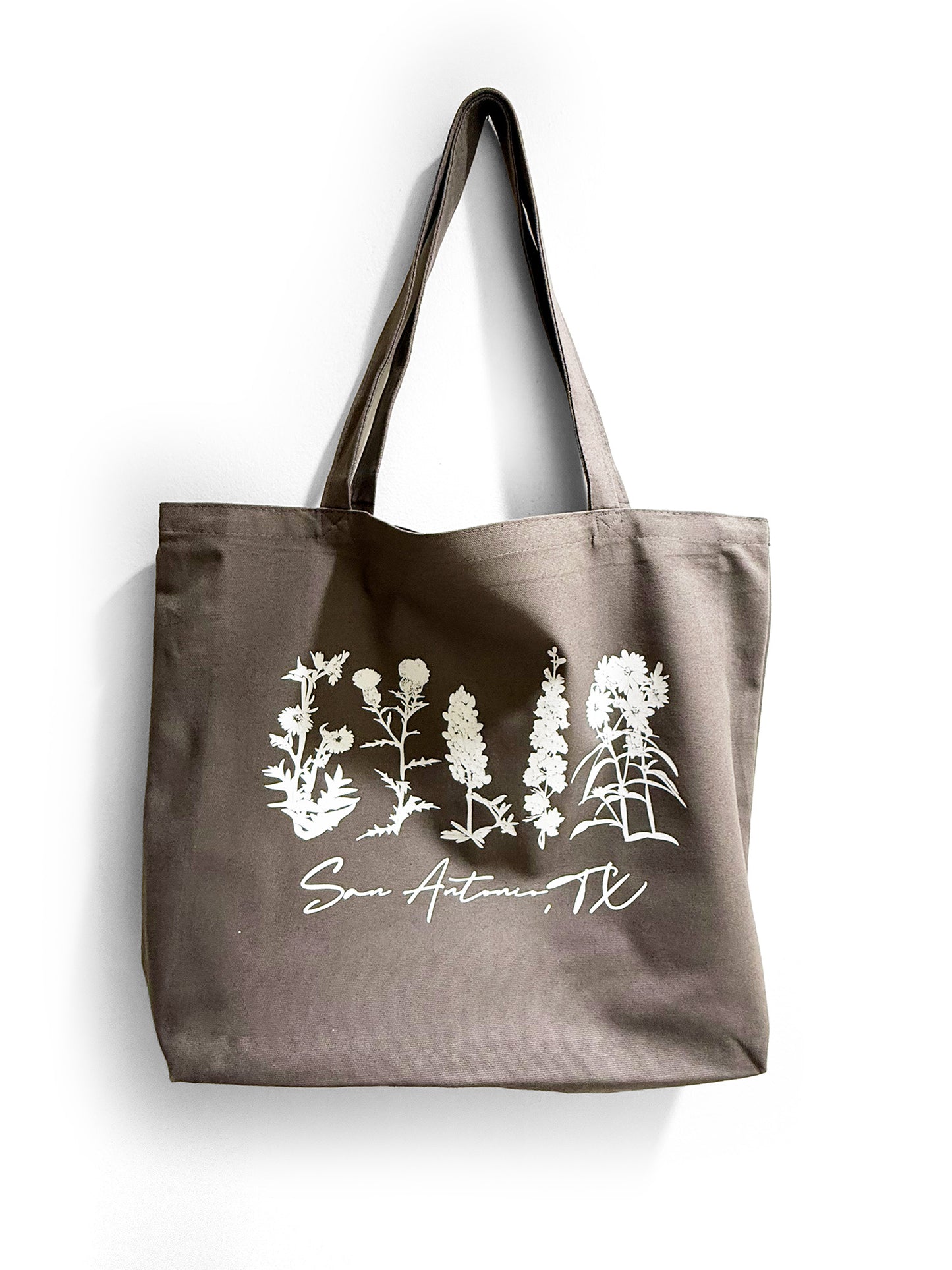 Handprinted San Antonio Wildflowers Tote Bag | Durable Cotton