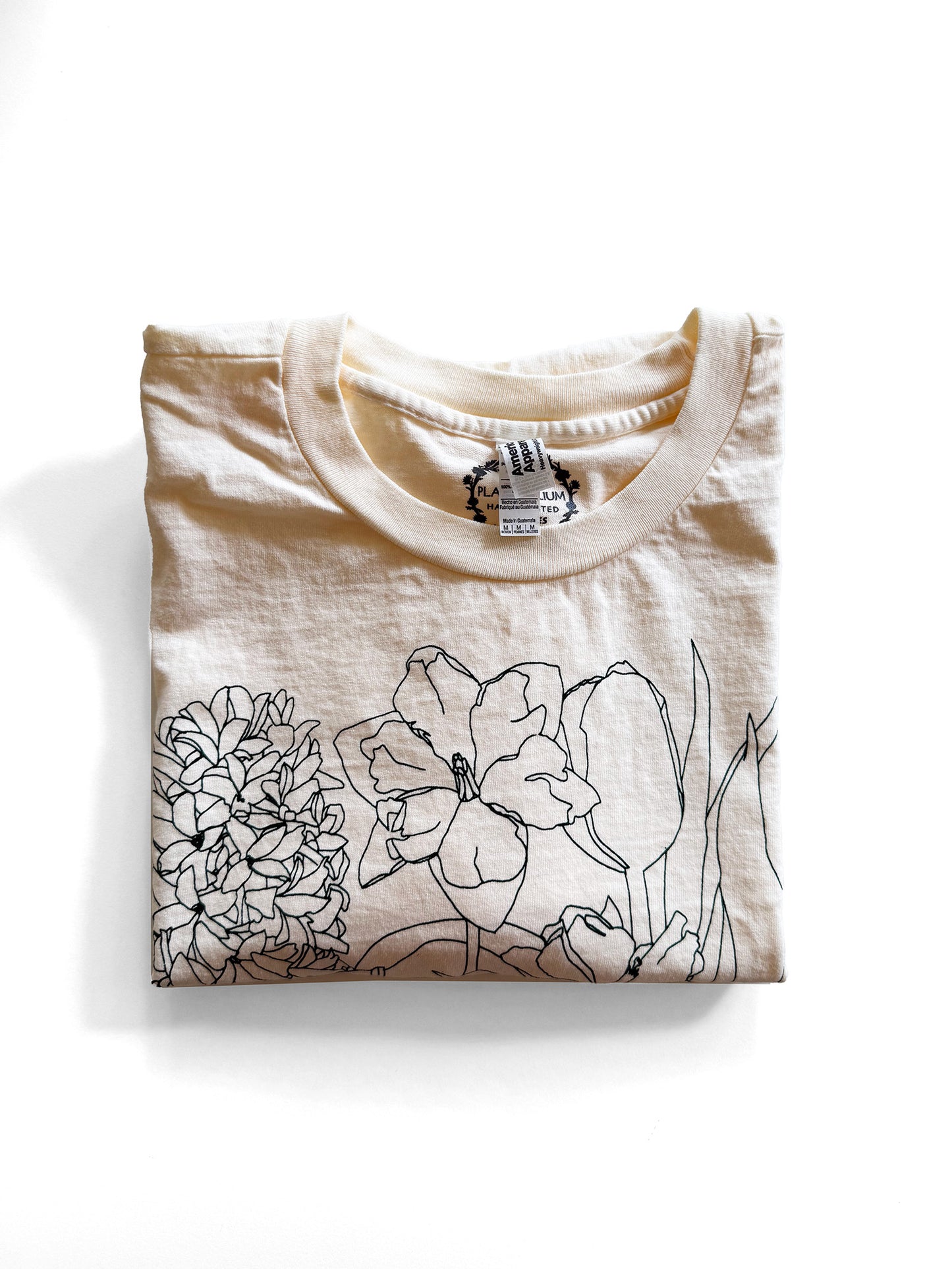 SPRING Handprinted Botanical Crop Top - Sustainable Cotton