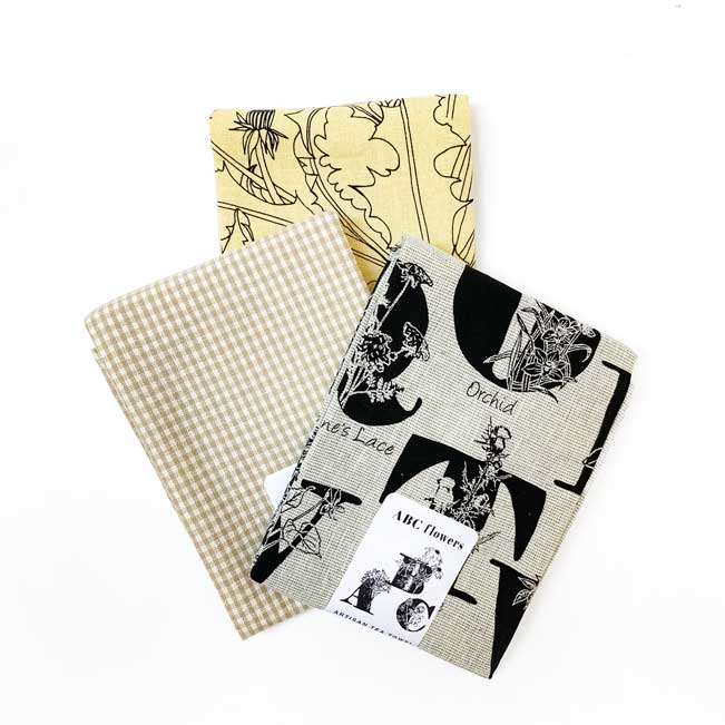 Bloom Botanical Handprinted Artisan Tea Towel Gift Set