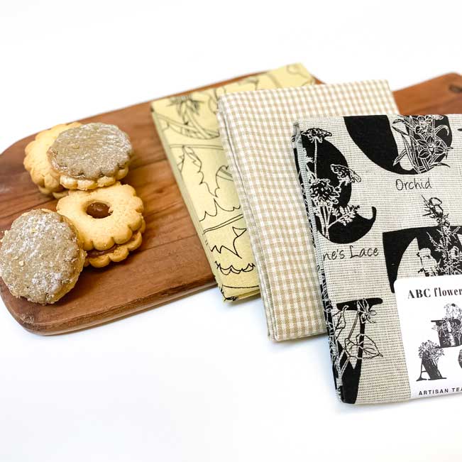 Bloom Botanical Handprinted Artisan Tea Towel Gift Set