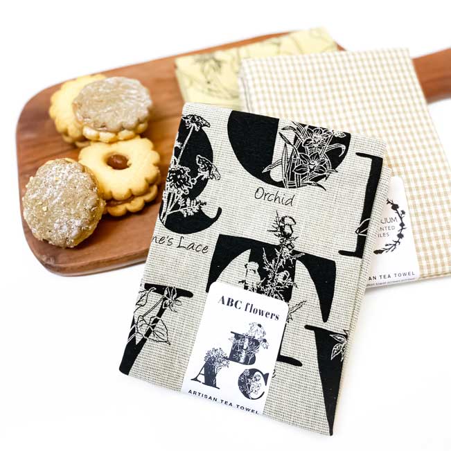 Bloom Botanical Handprinted Artisan Tea Towel Gift Set