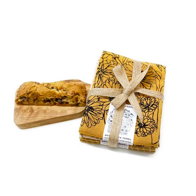 Handprinted Botanical Artisan Tea Towel Set