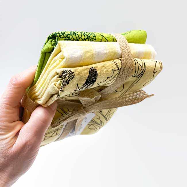 Dreaming Of Spring - Handprinted Artisan Tea Towels
