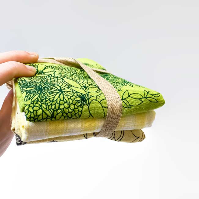 Dreaming Of Spring - Handprinted Artisan Tea Towels