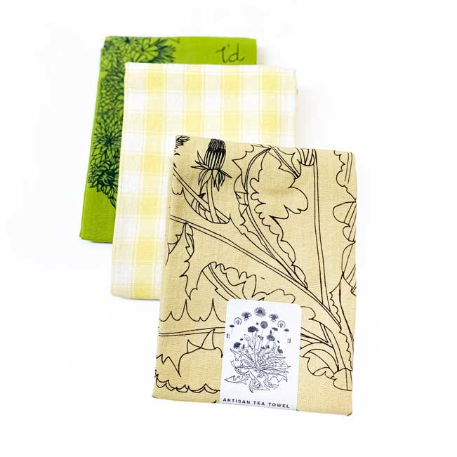 Dreaming Of Spring - Handprinted Artisan Tea Towels