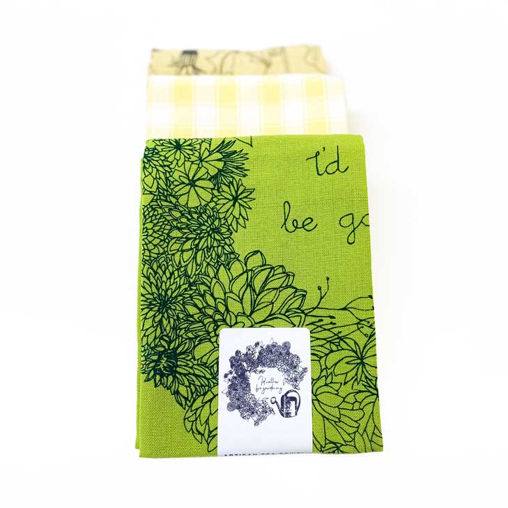 Dreaming Of Spring - Handprinted Artisan Tea Towels