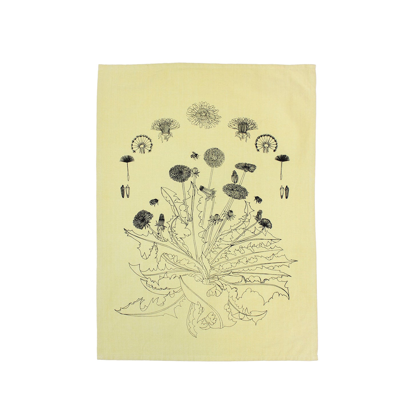 Yellow flowers Botanical Artisan Tea Towel set