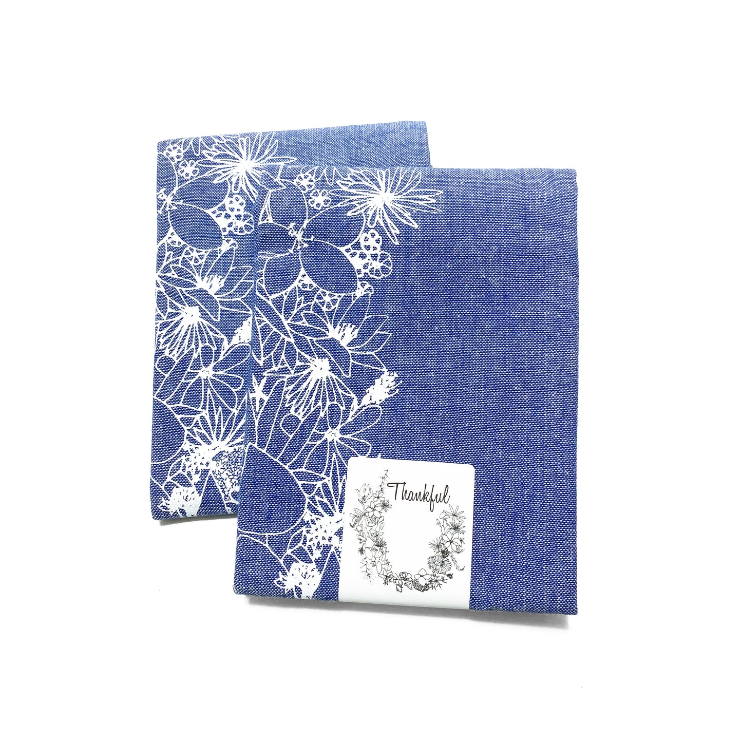 THANKFUL Handprinted Artisan Tea Towel