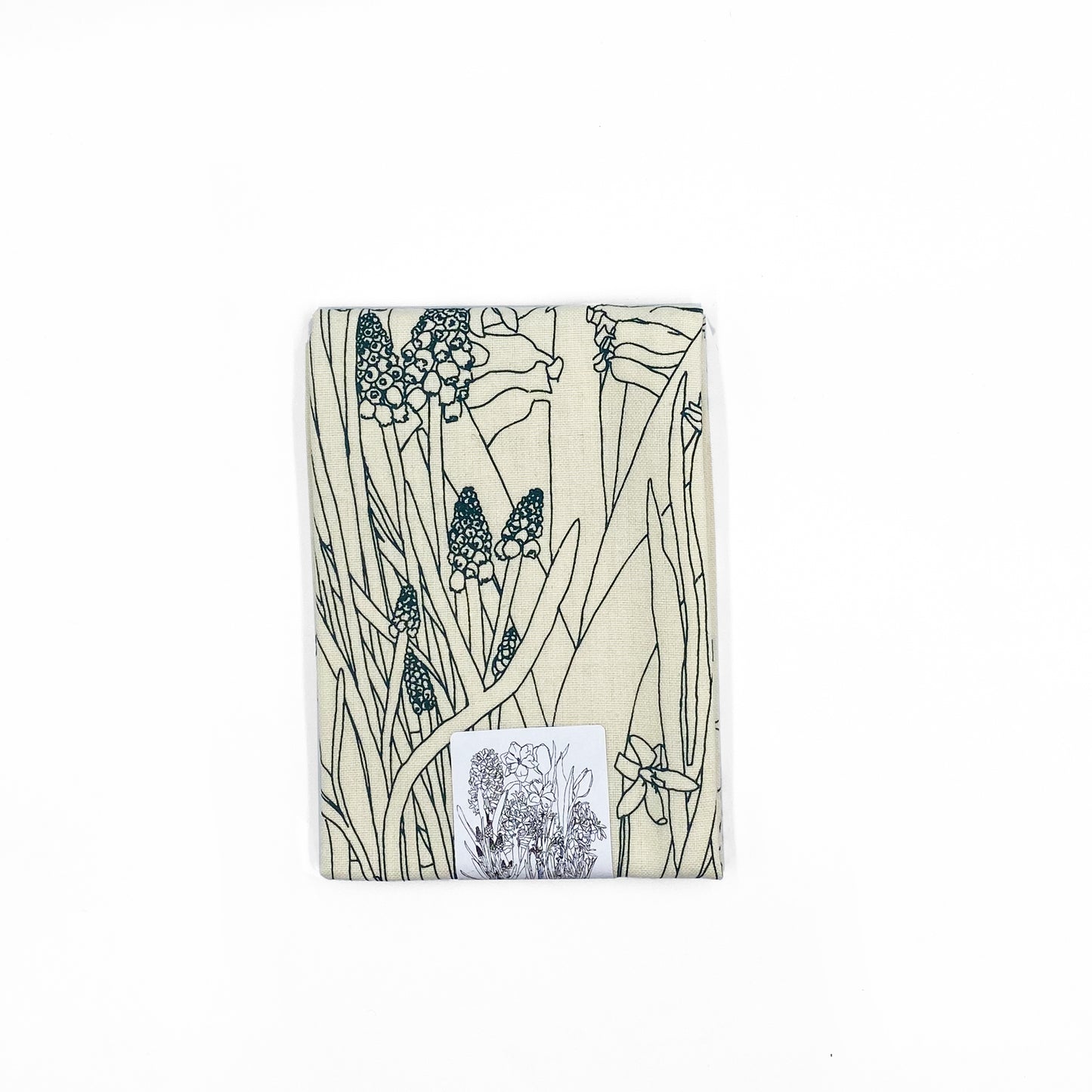SPRING GARDEN Hand Printed Artisan Tea Towel
