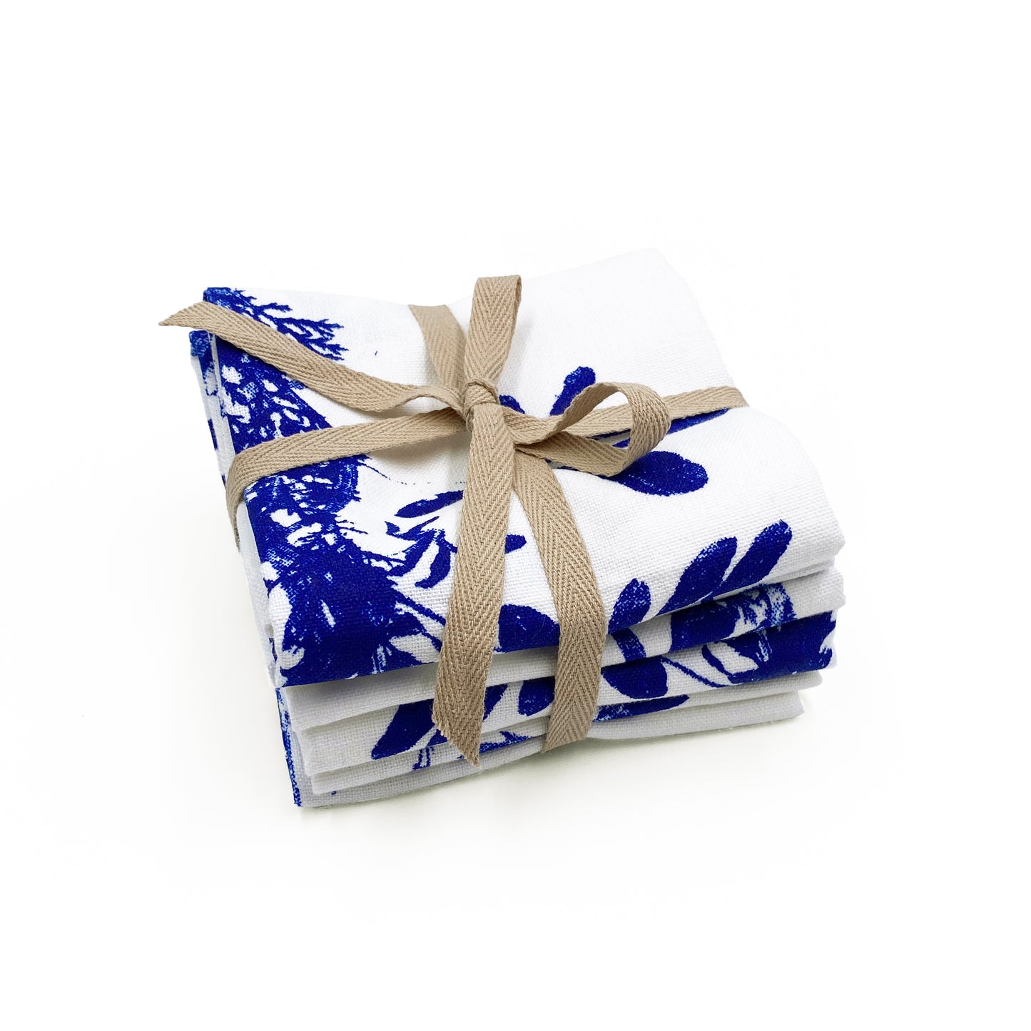 Bluebonnet Bouquet Napkin Set - White