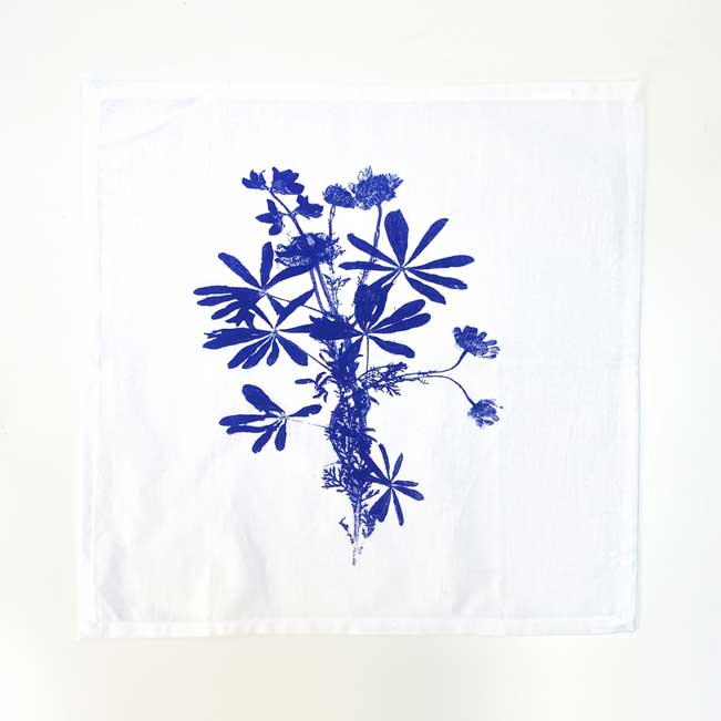 Bluebonnet Bouquet Napkin Set - White