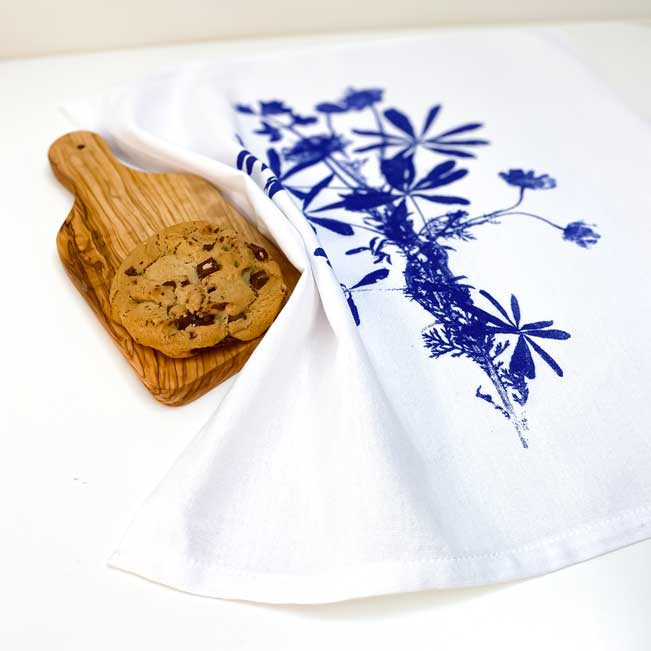 Bluebonnet Bouquet Napkin Set - White
