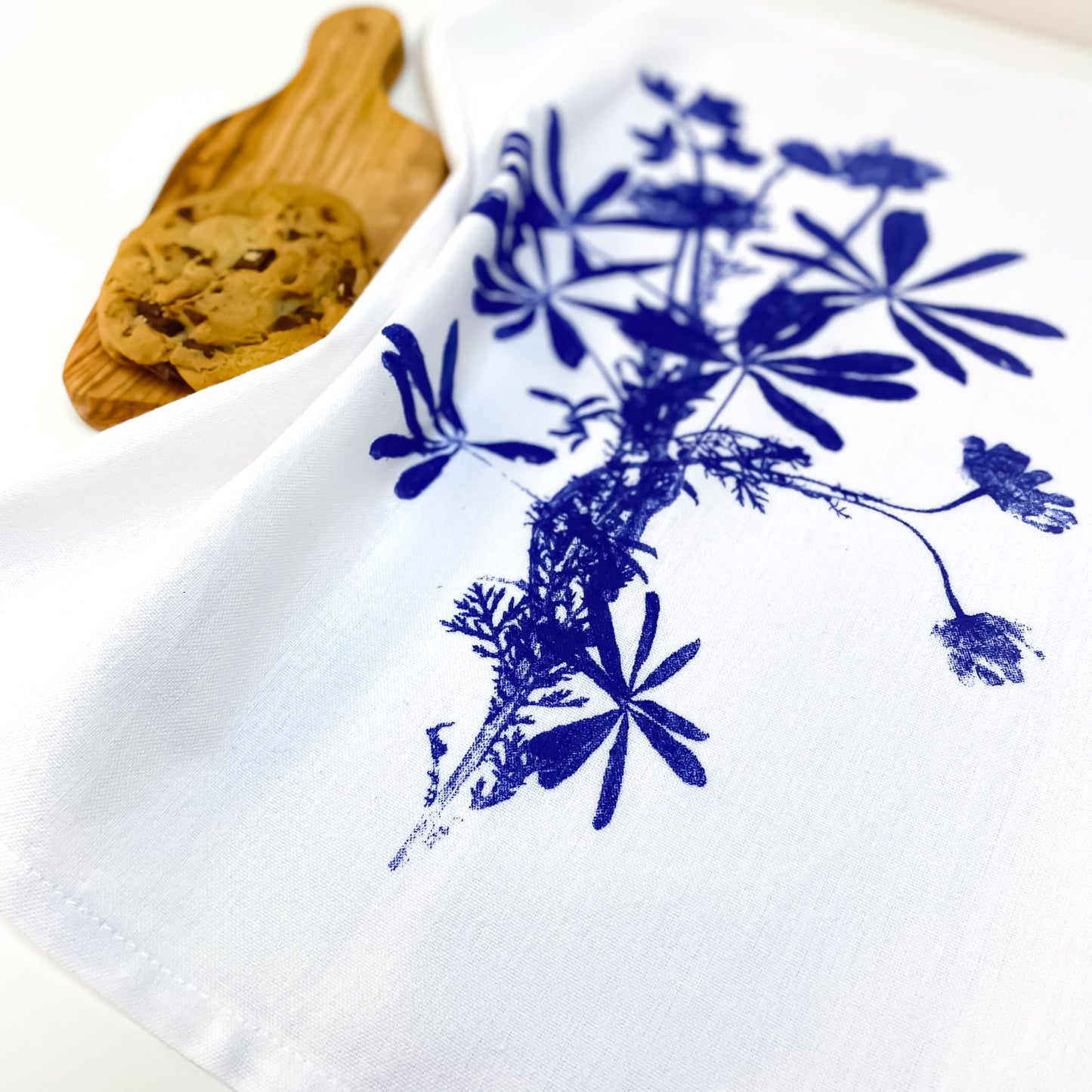 Bluebonnet Bouquet Napkin Set - White