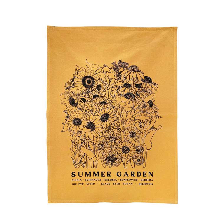 Handprinted Botanical Artisan Tea Towel Set
