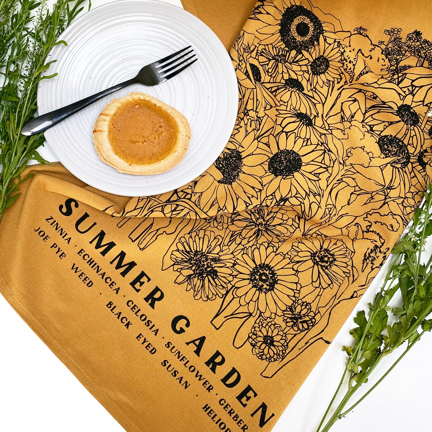 Beauty of the season botanical artisan tea towels set