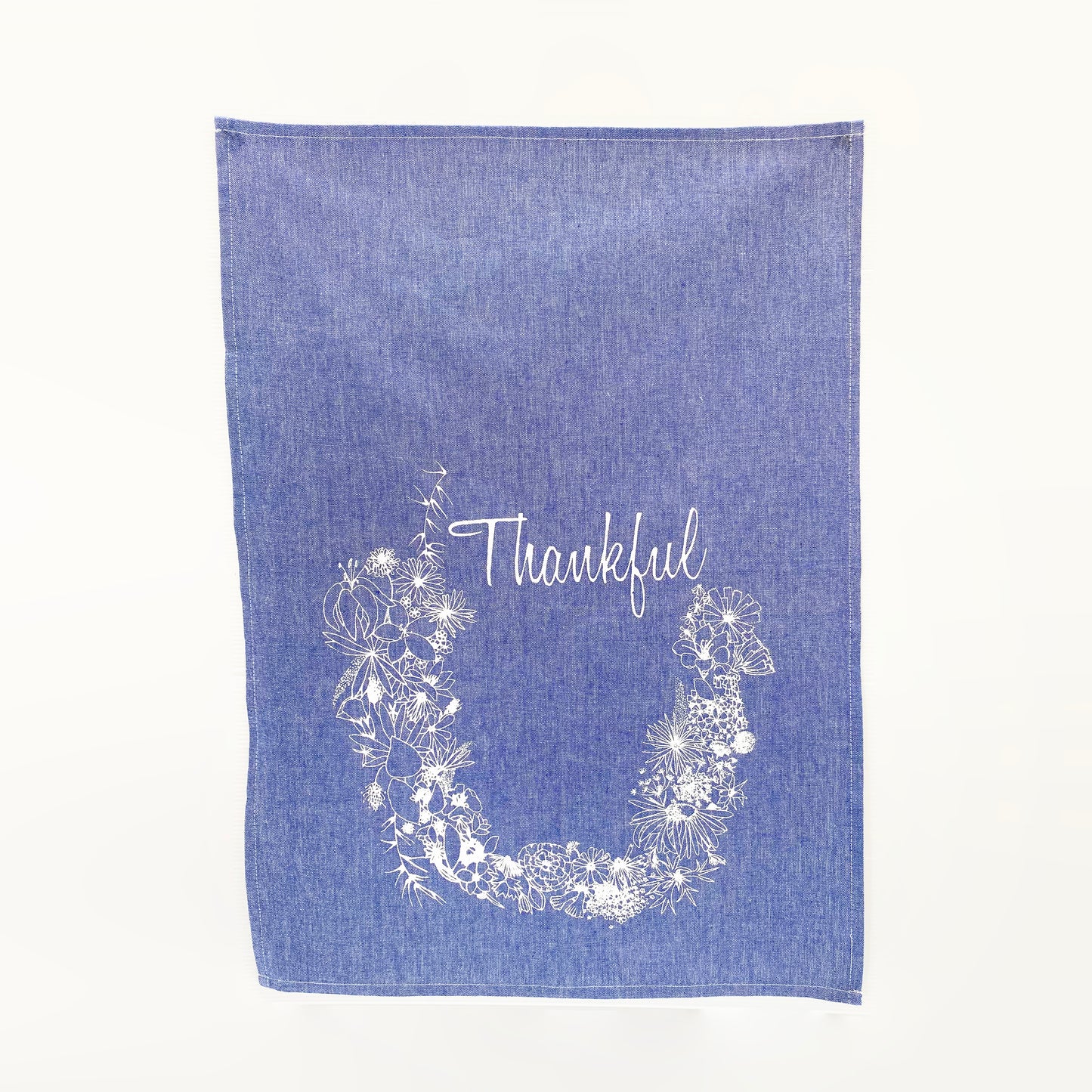 THANKFUL Handprinted Artisan Tea Towel