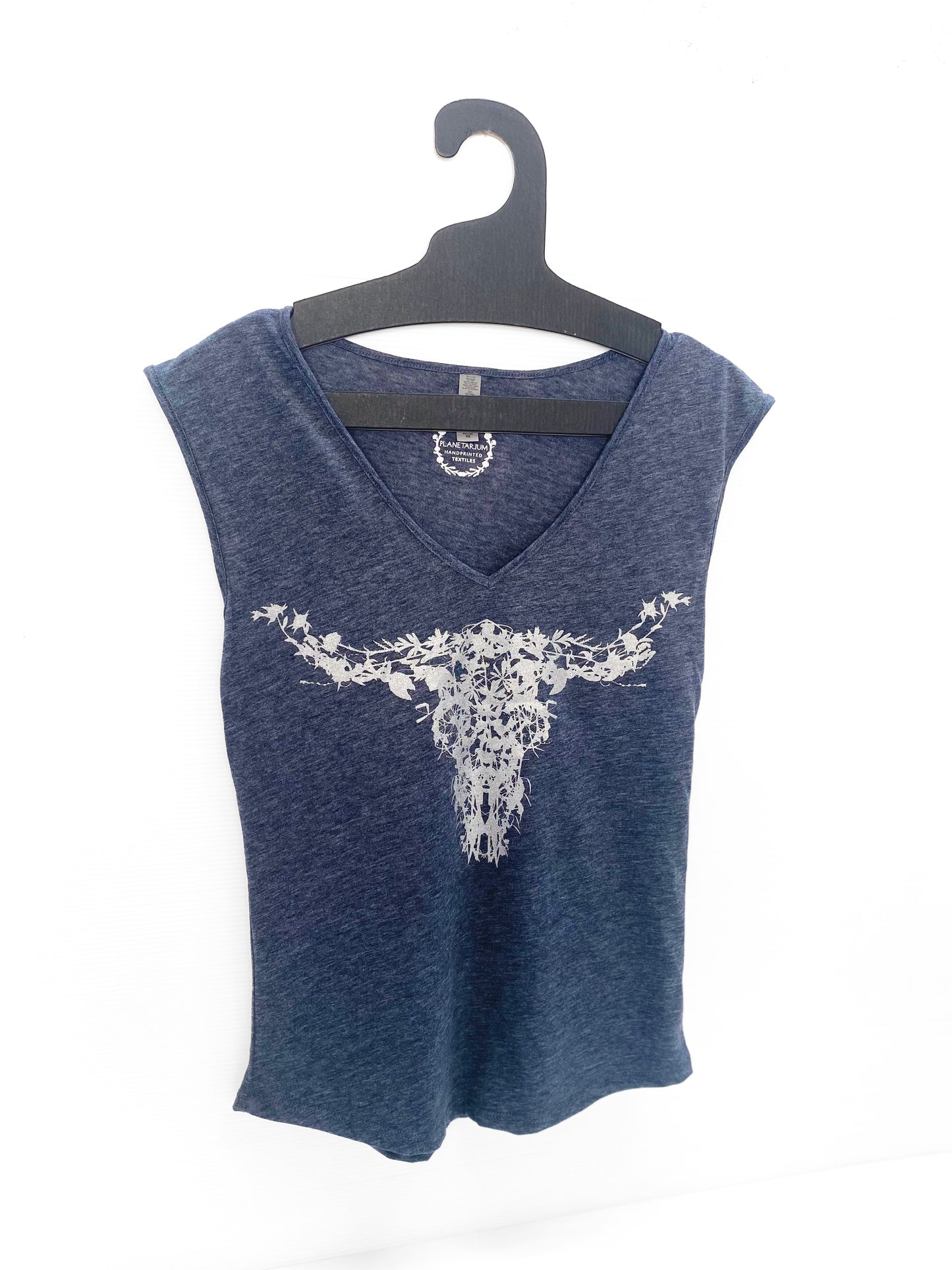 Texas Wildflowers Long Horn Botanical hand Printed Top
