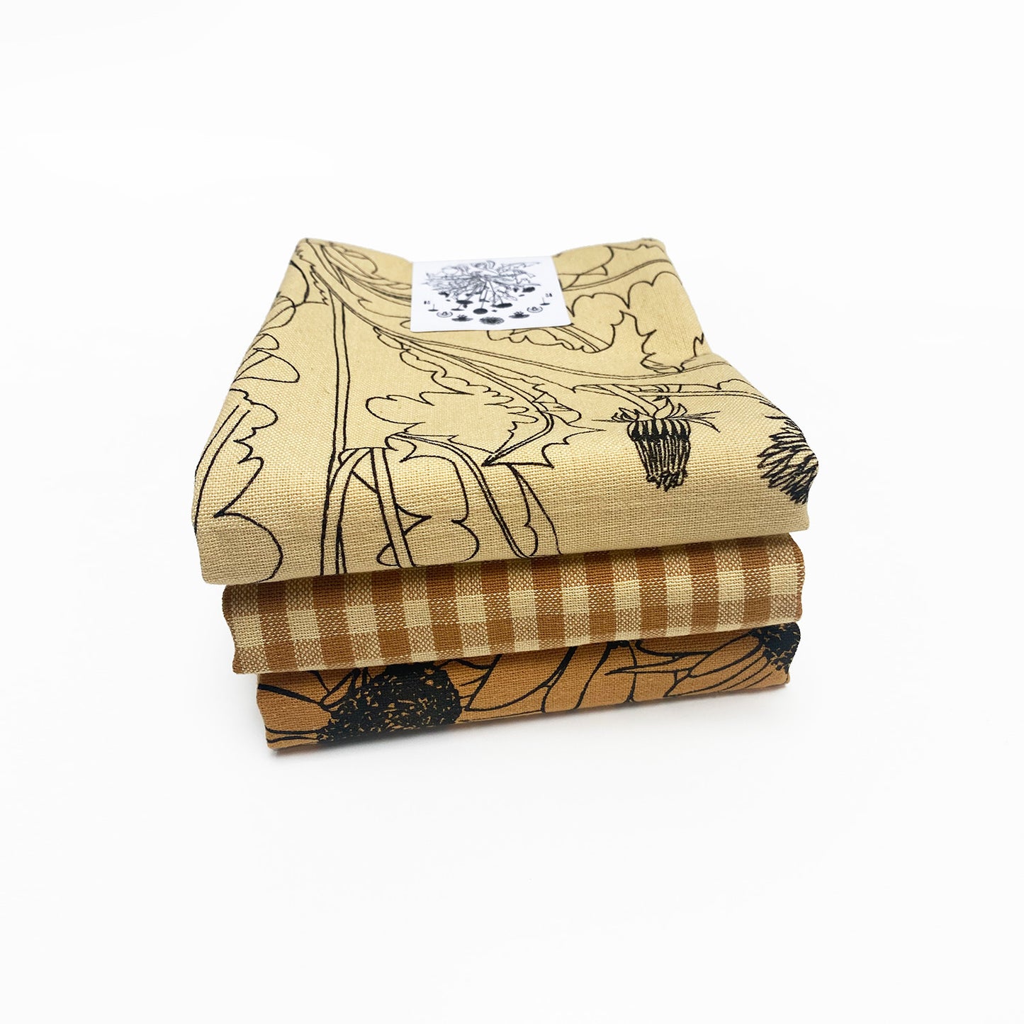 Beauty of the season botanical artisan tea towels set