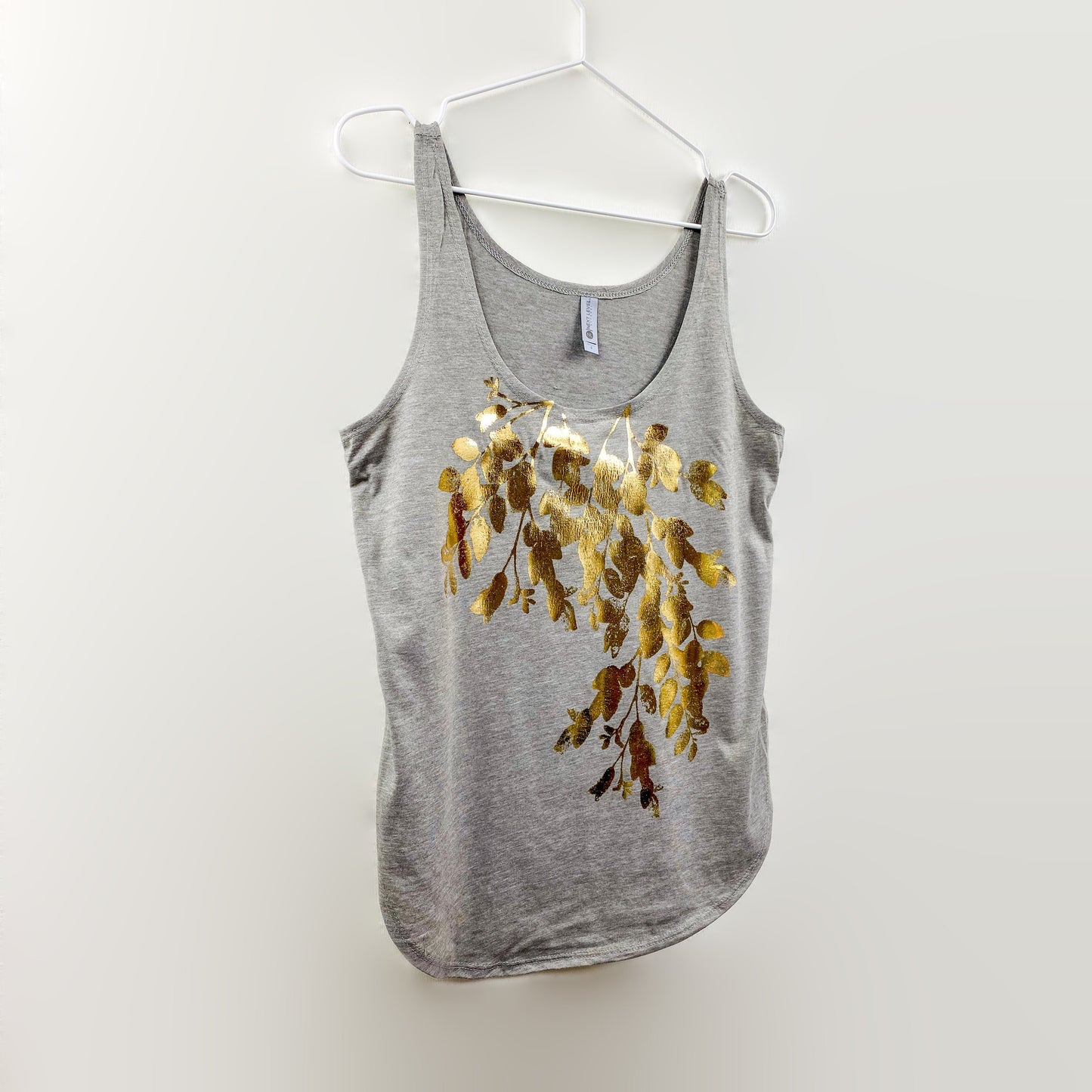 Wild golden leaves botanical tank top