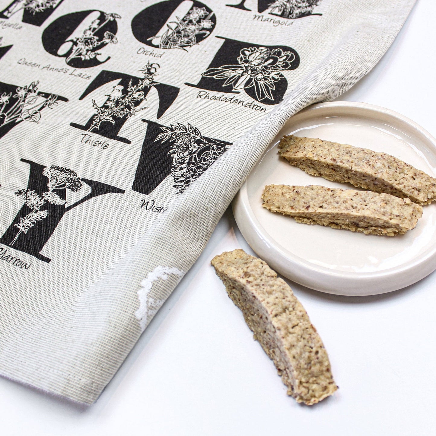 ABC Flowers Tea Towel - Educational Alphabet Design
