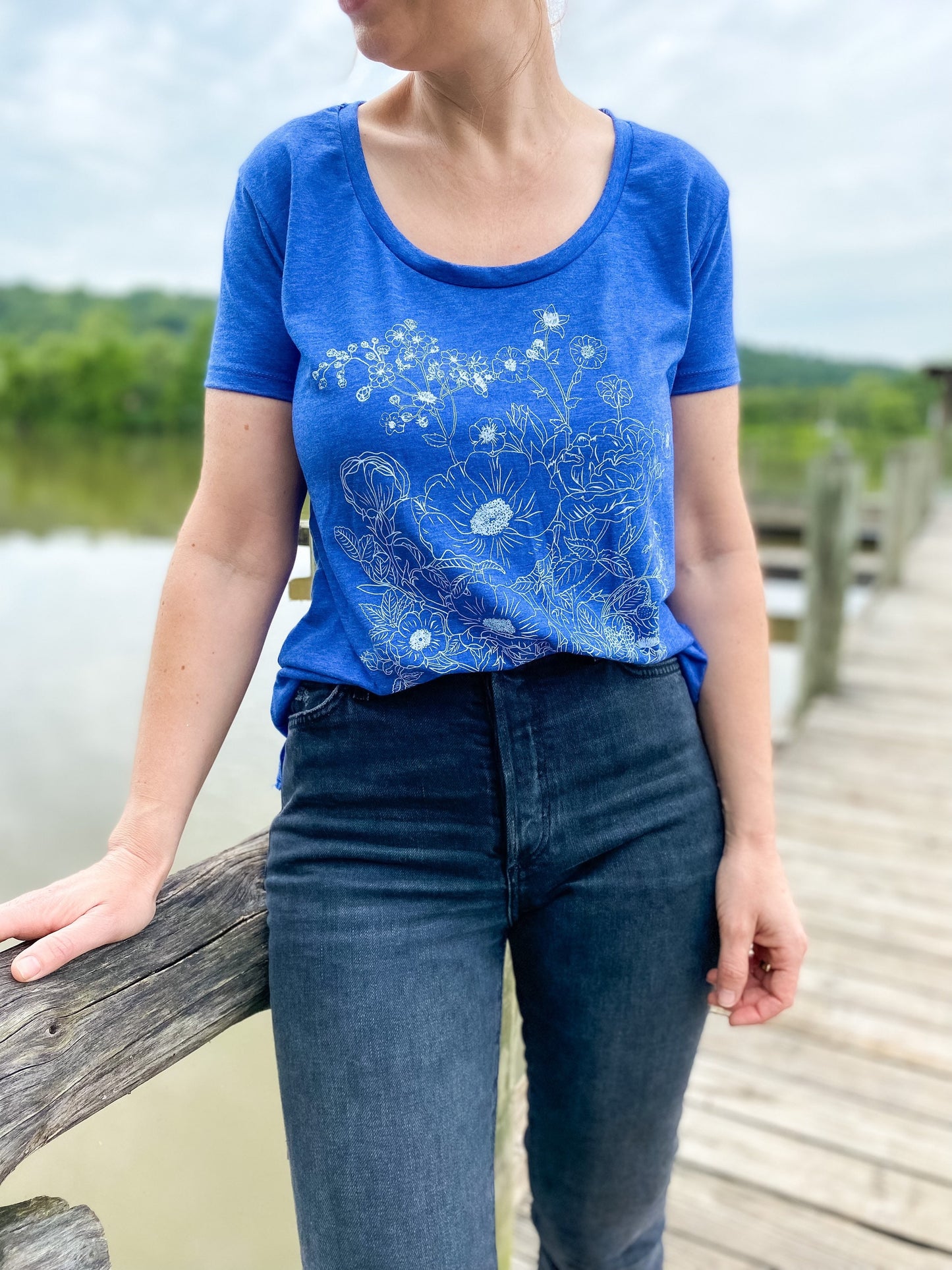 English Garden Botanical Printed T-shirt