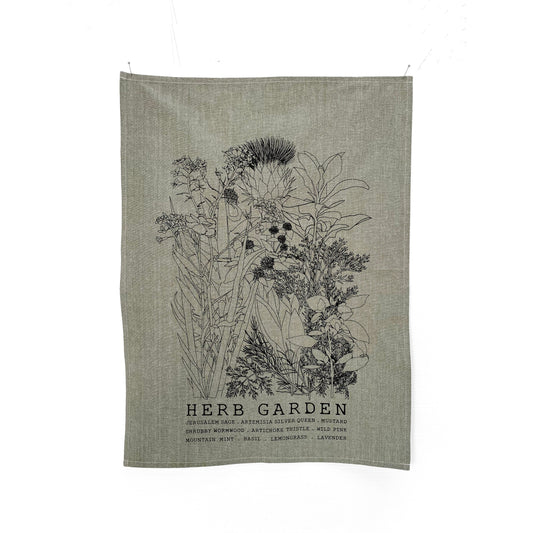 Herb Garden Tea Towel - A Delightful Addition to Your Kitchen Decor
