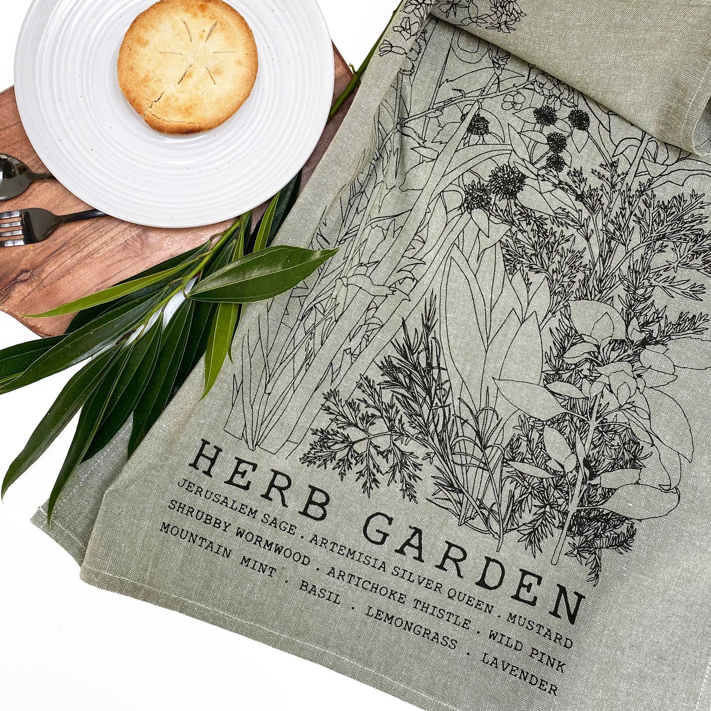 Herb Garden Tea Towel - A Delightful Addition to Your Kitchen Decor