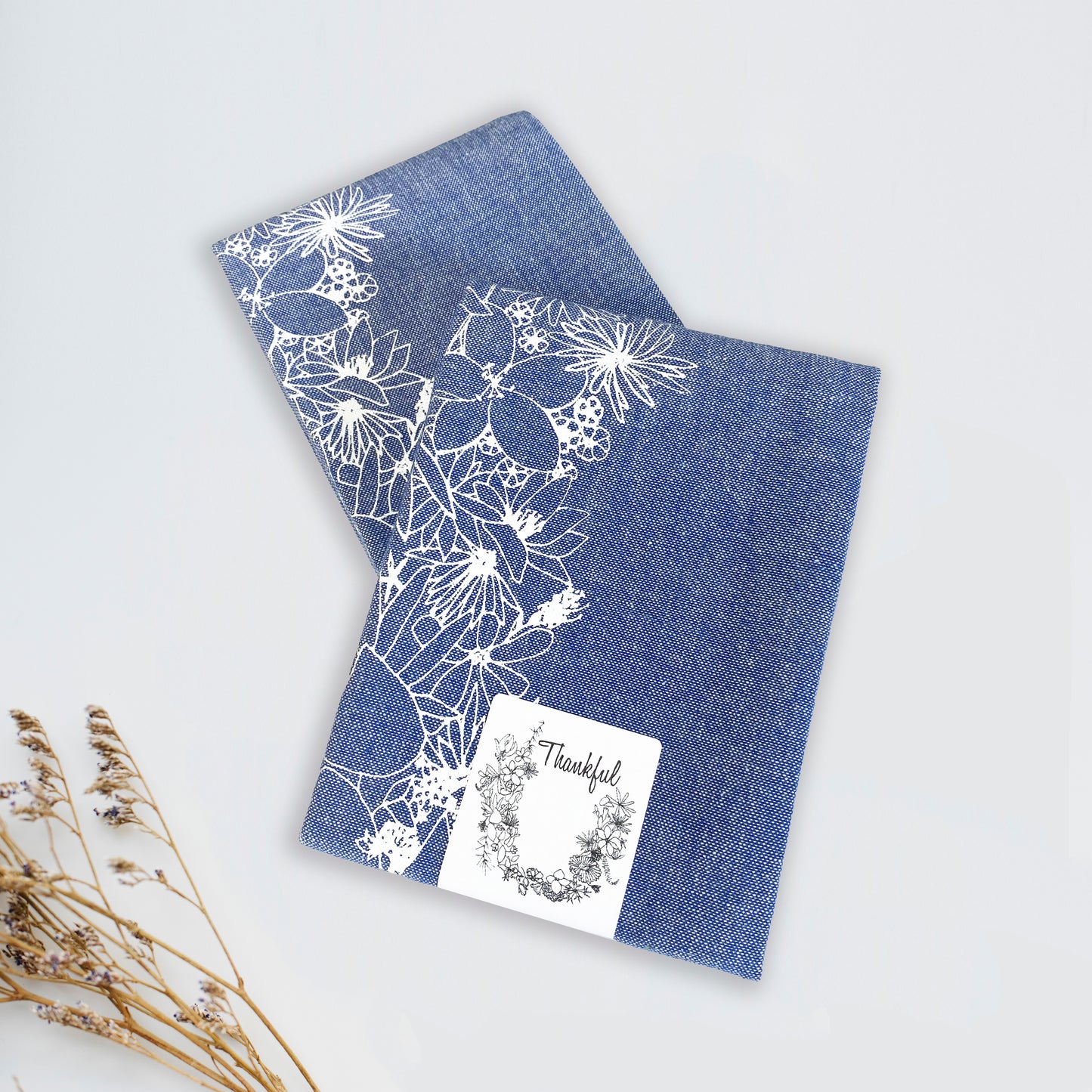 THANKFUL Handprinted Artisan Tea Towel