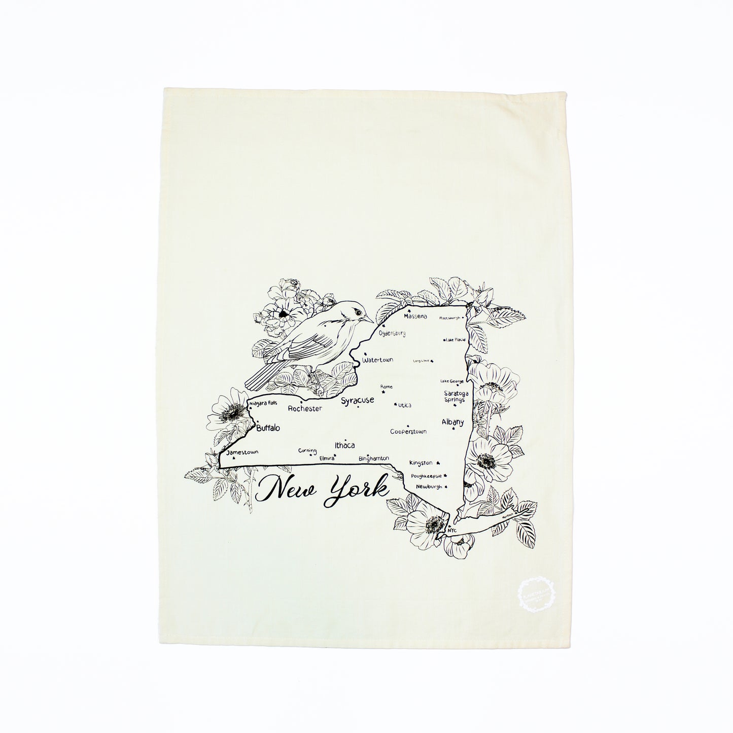 New York State hand Printed Towel
