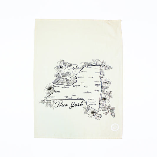 New York State hand Printed Towel