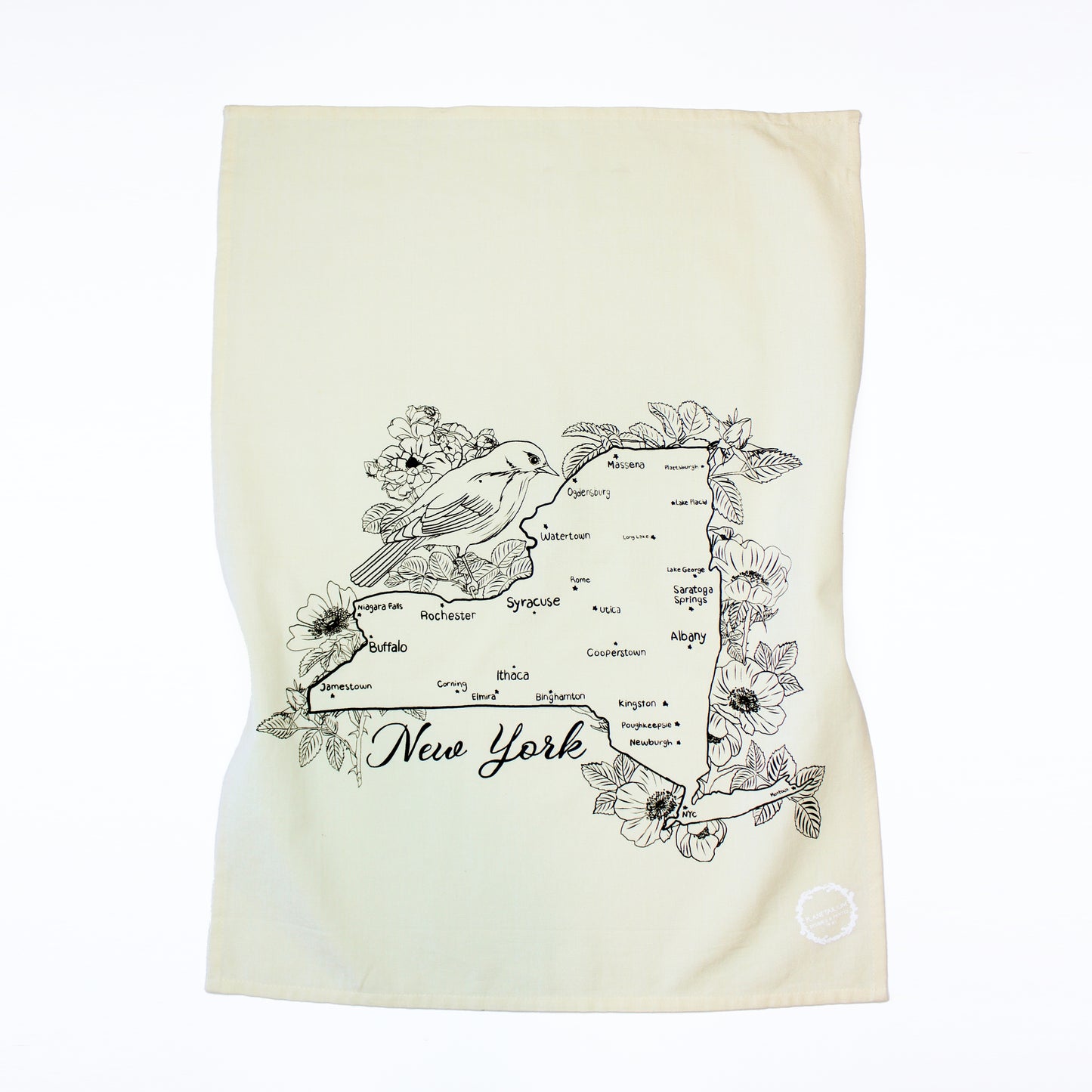 New York State hand Printed Towel