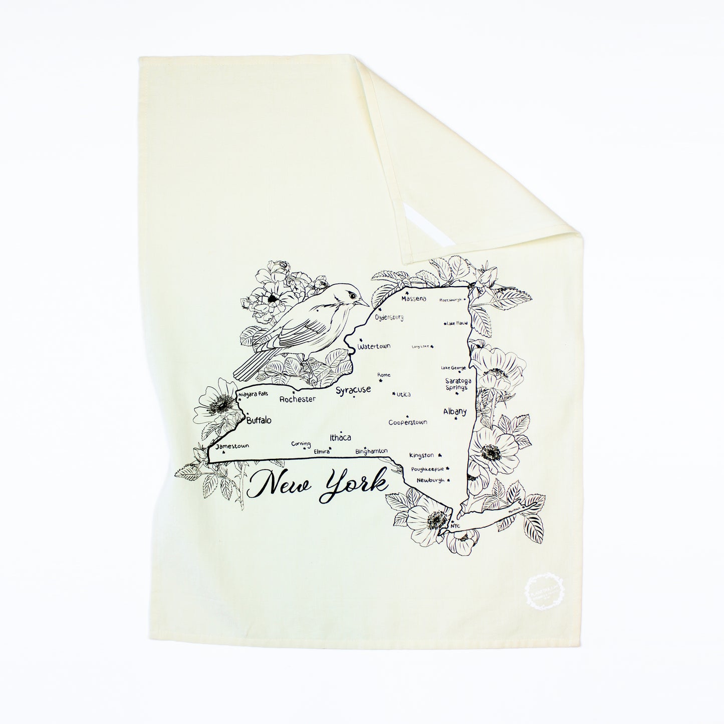 New York State hand Printed Towel