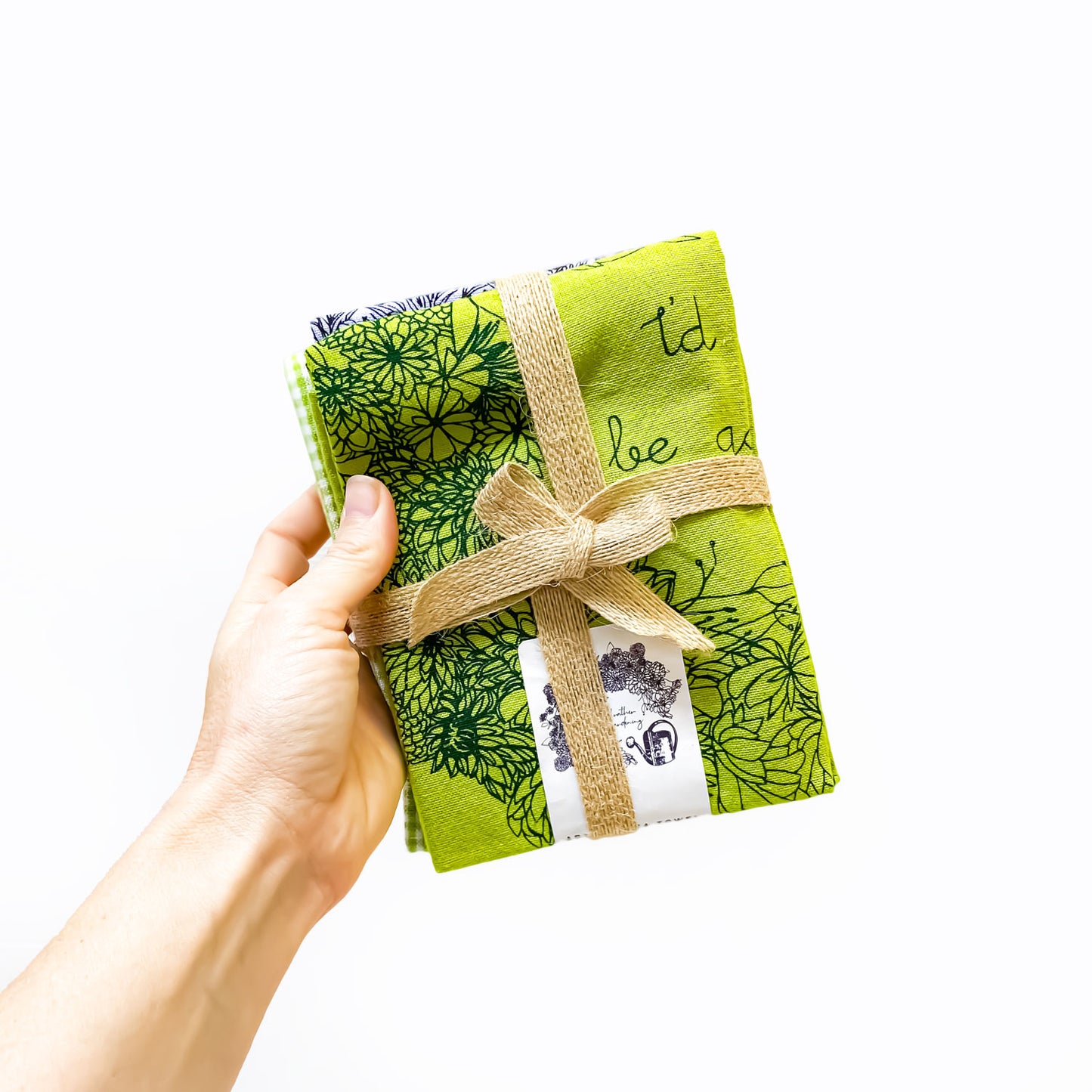 Spring season botanical artisan towels set
