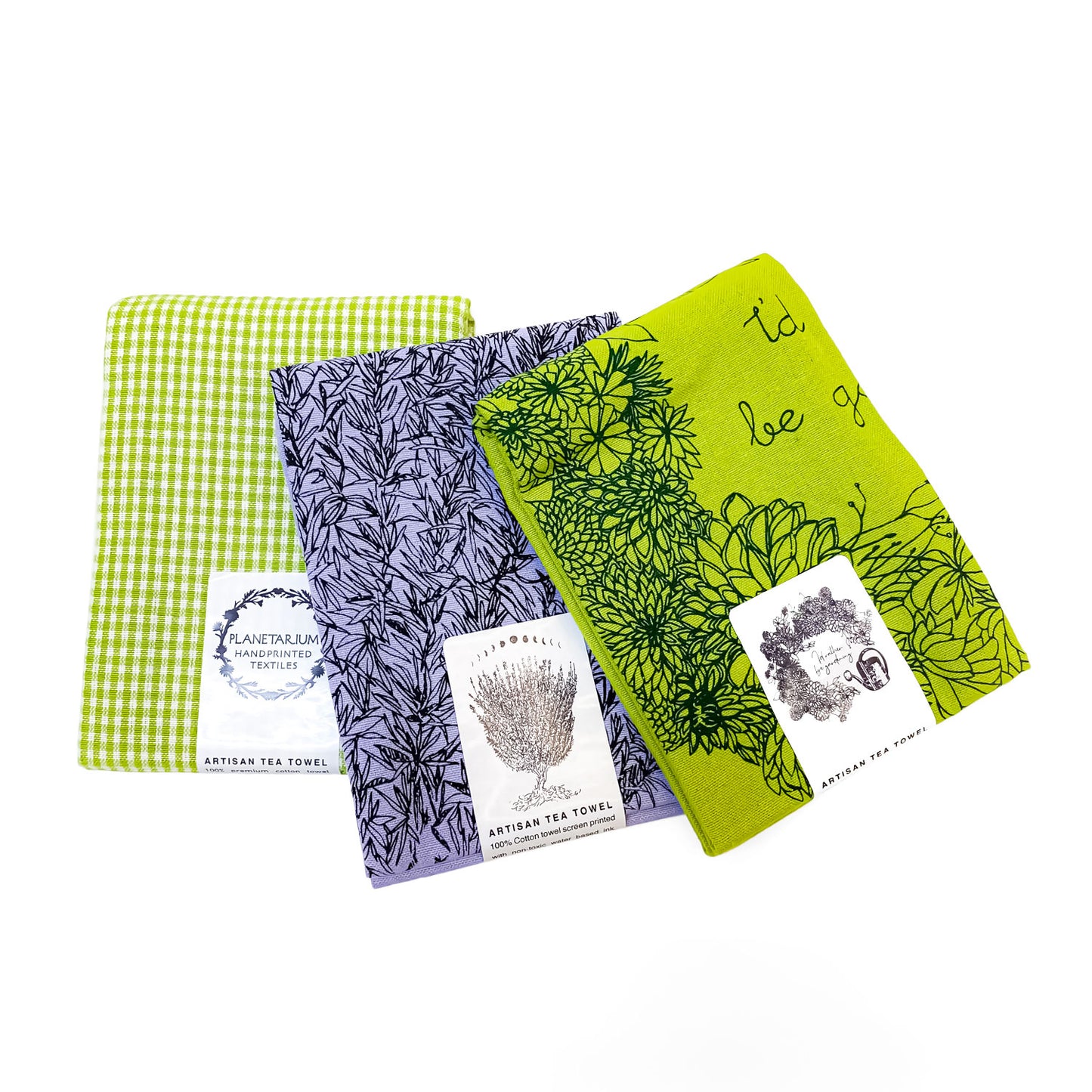 Spring season botanical artisan towels set