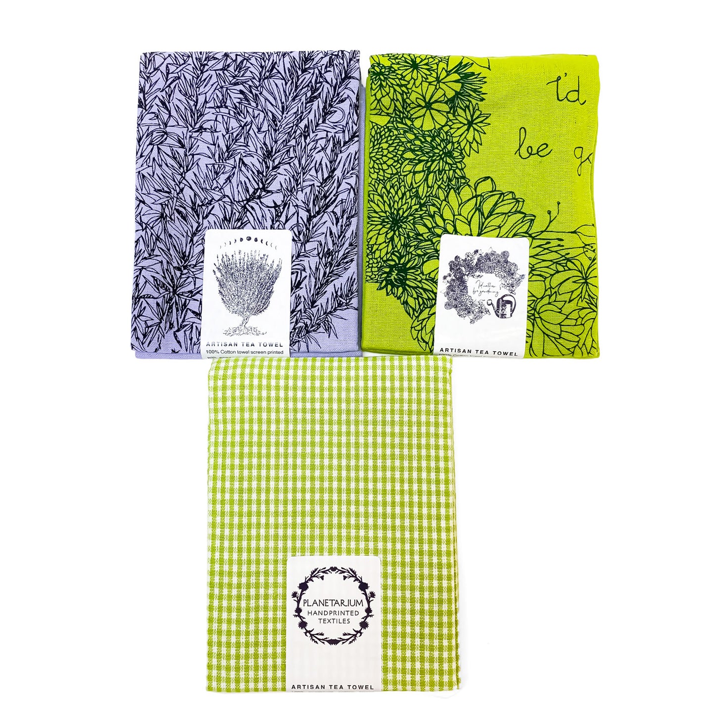 Spring season botanical artisan towels set