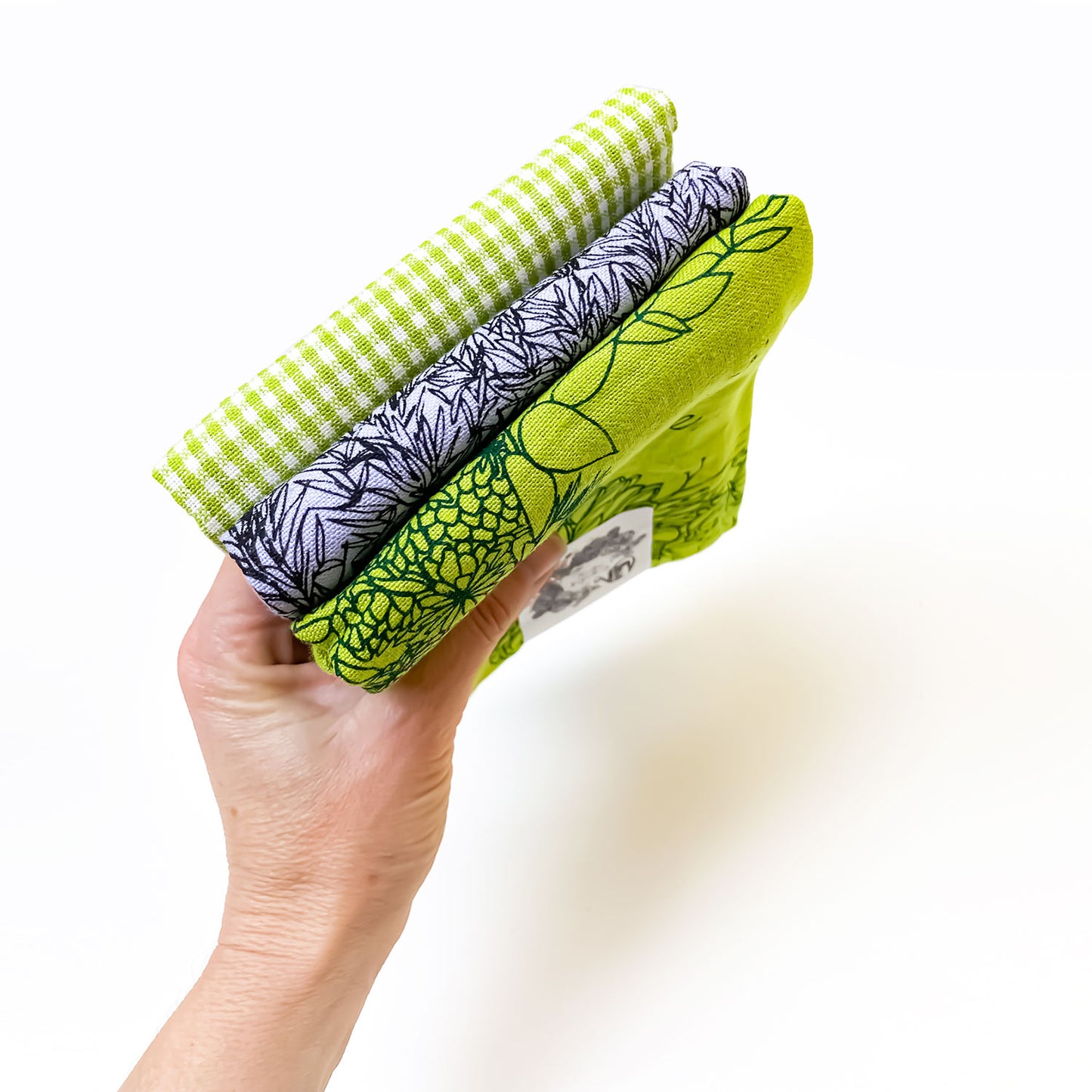 Spring season botanical artisan towels set