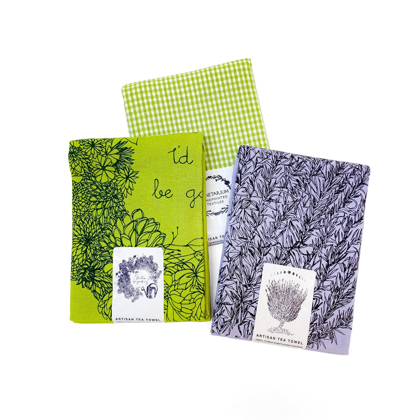 Spring season botanical artisan towels set