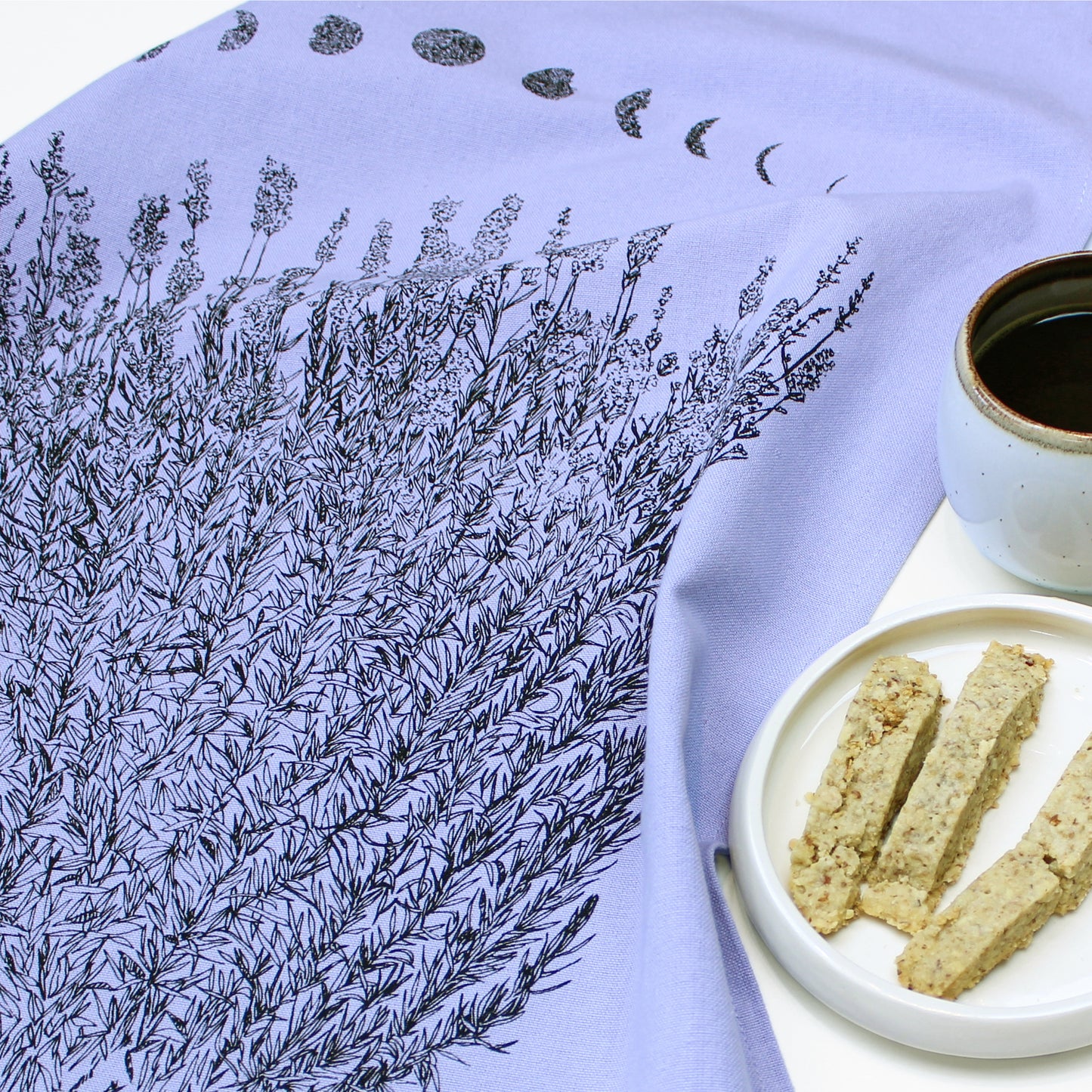 Lavender Moon Tea Towel - Elegant and Functional Kitchen Essential