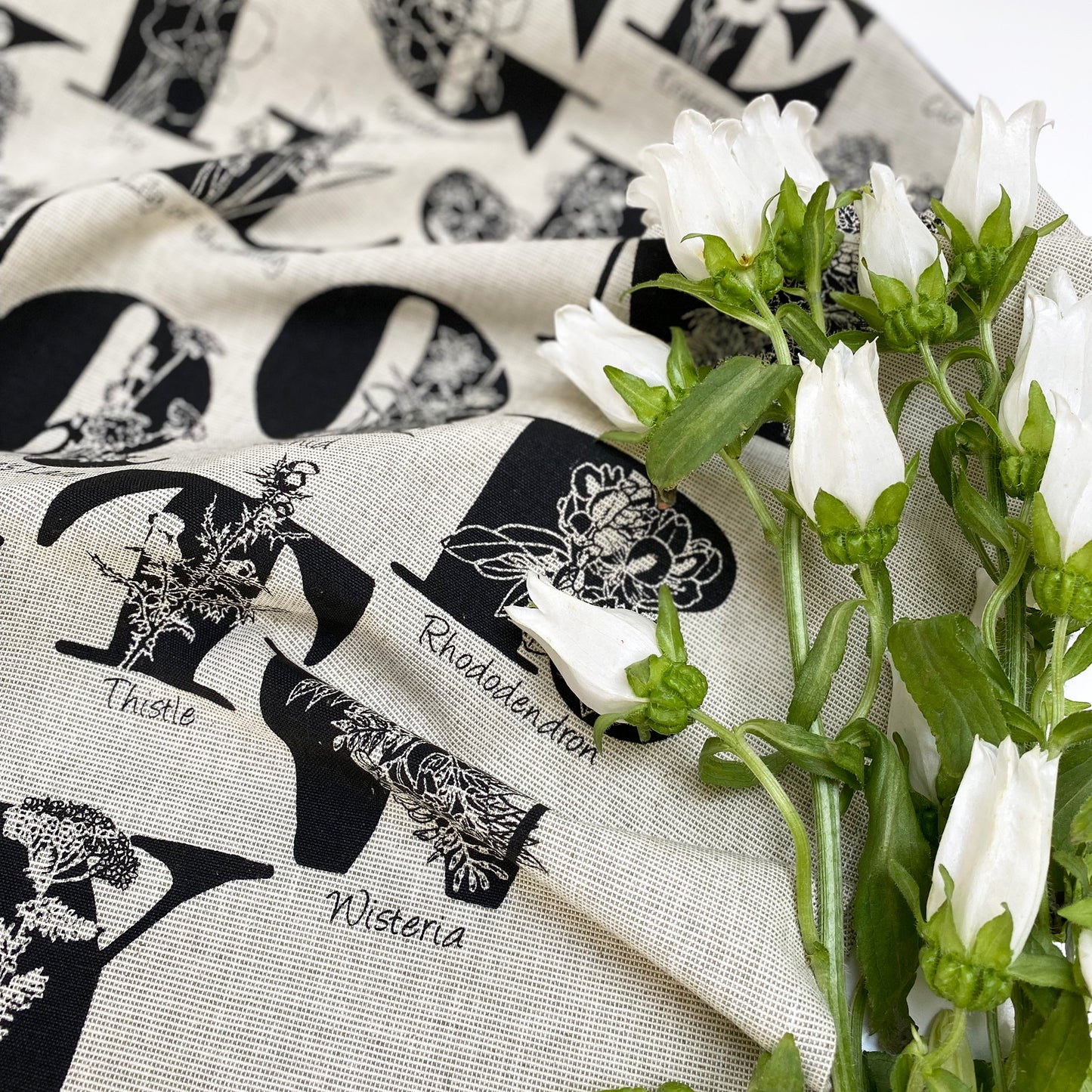 ABC Flowers Tea Towel - Educational Alphabet Design