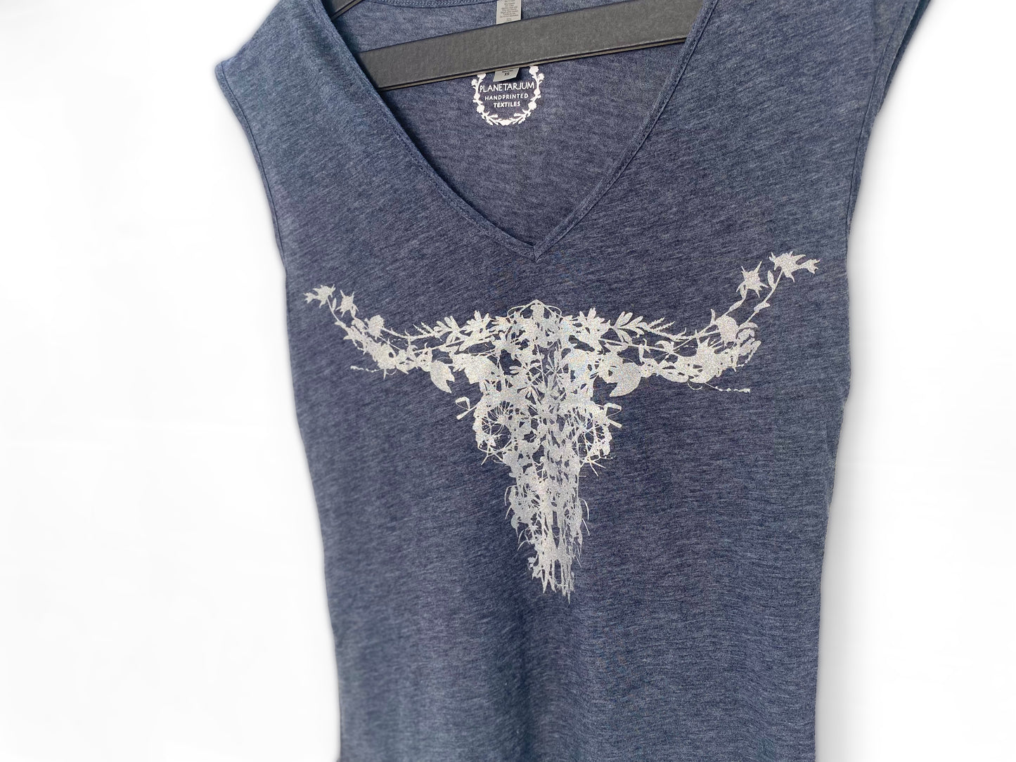 Texas Wildflowers Long Horn Botanical hand Printed Top