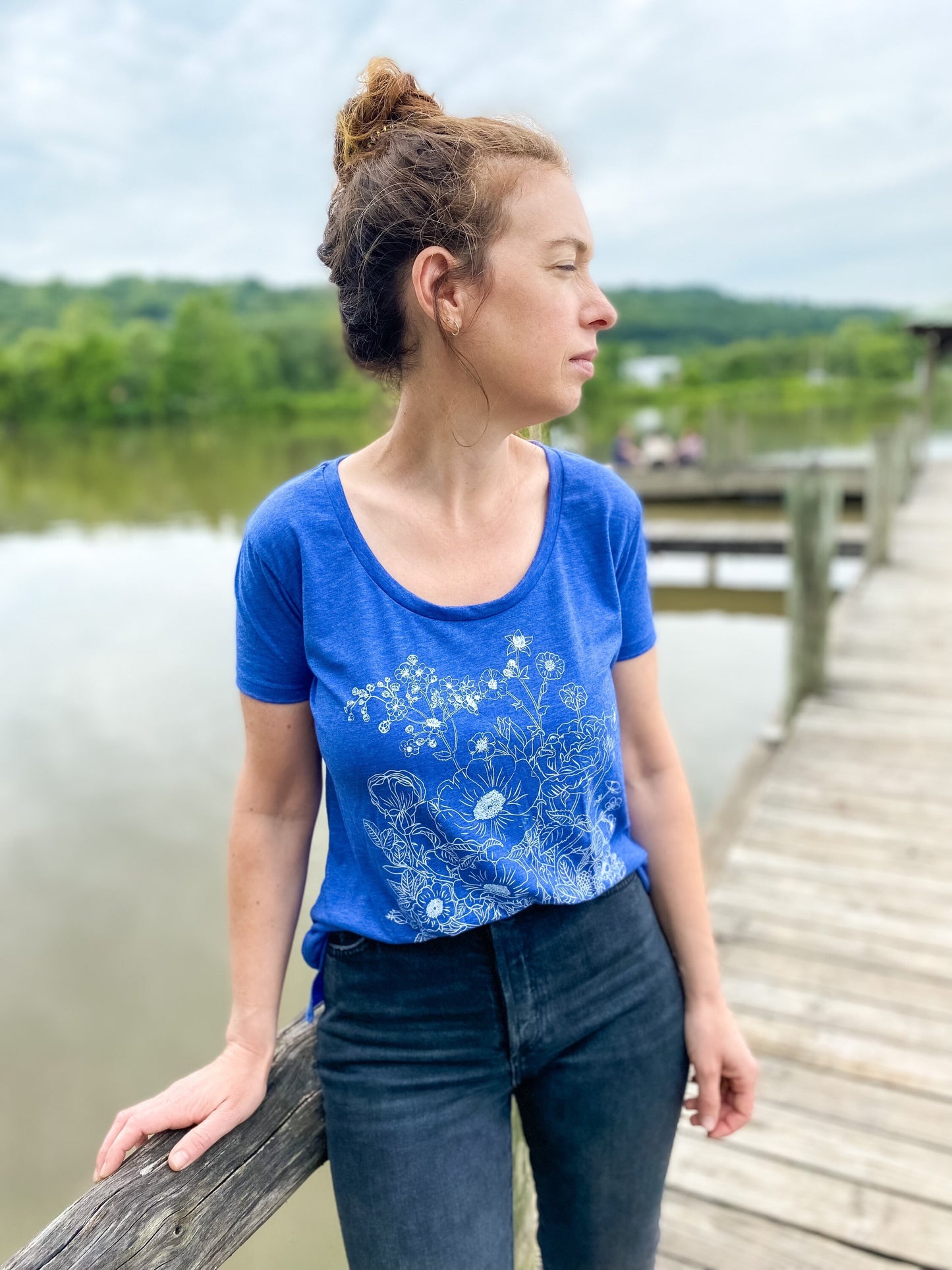 English Garden Botanical Printed T-shirt