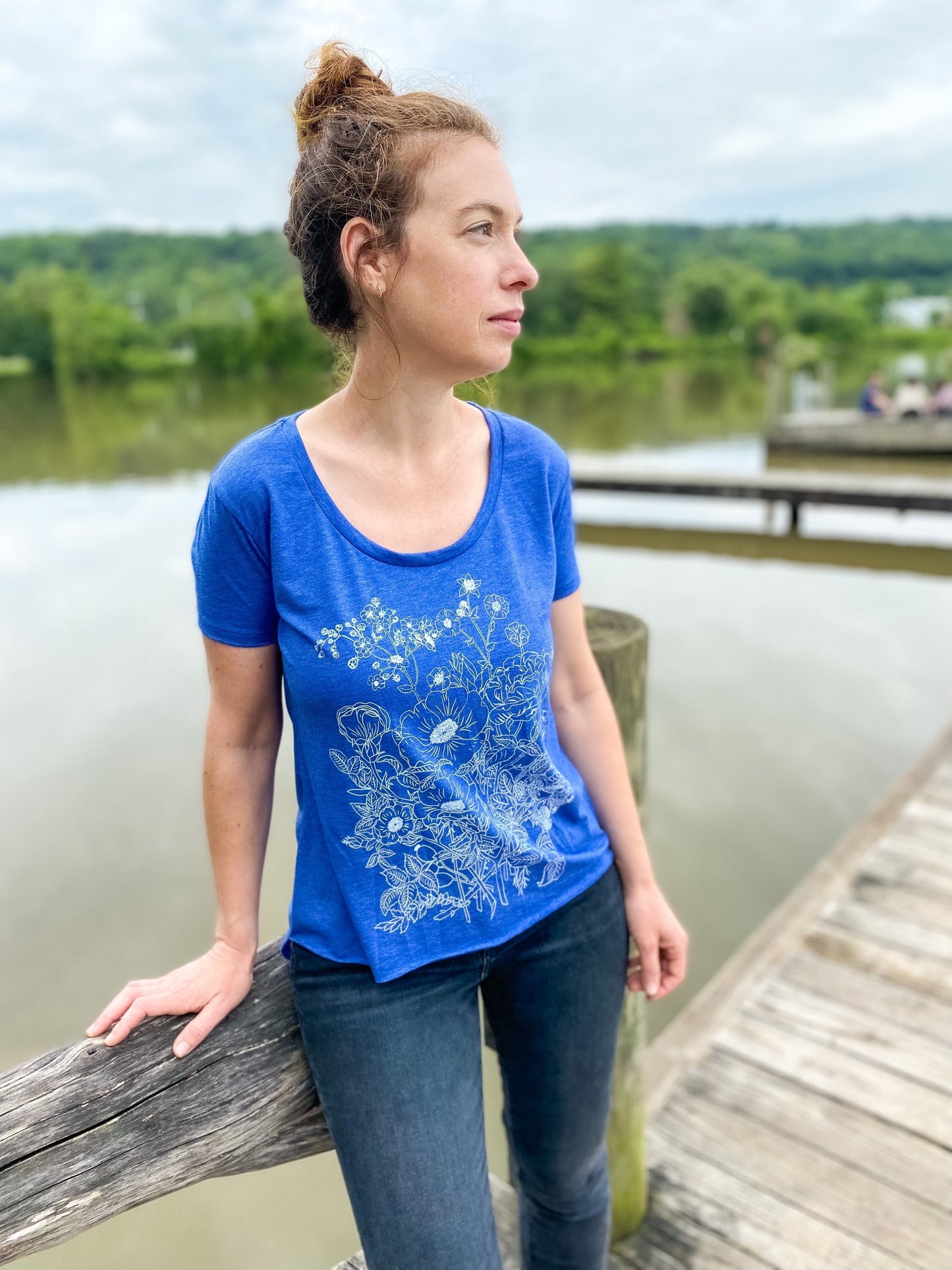 English Garden Botanical Printed T-shirt